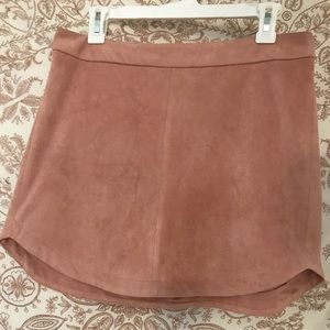 south moon under pink velvet mini skirt
